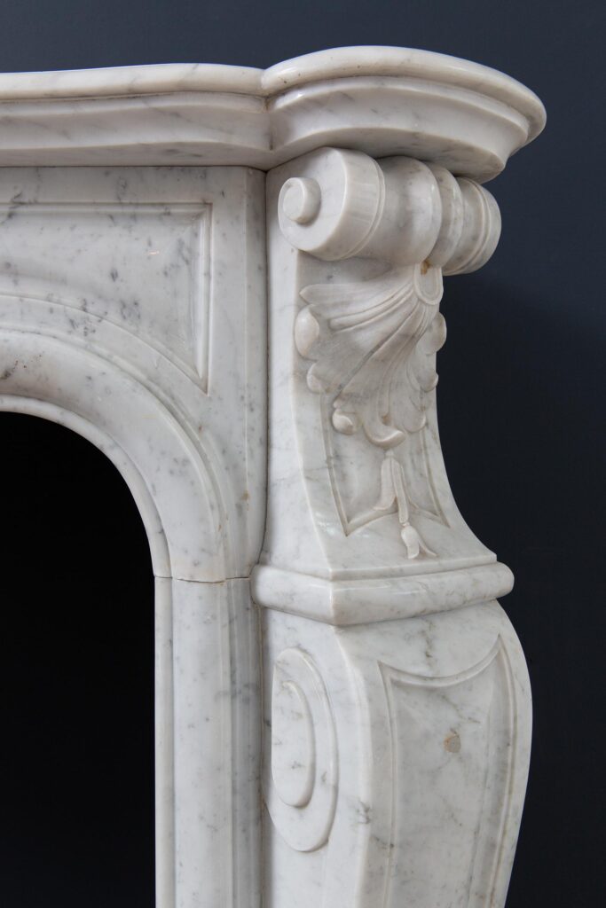 Luxe Louis XV Carrara Marmer Antieke Front Schouw