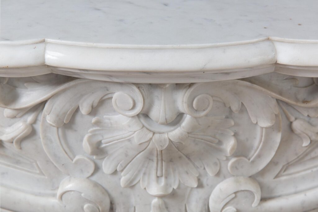 Luxe Louis XV Carrara Marmer Antieke Front Schouw