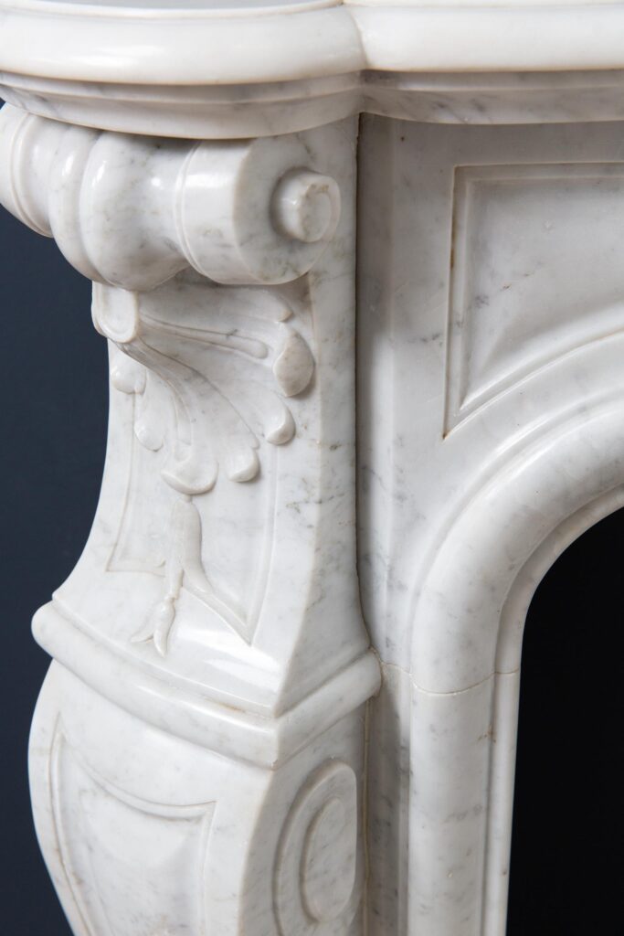 Luxe Louis XV Carrara Marmer Antieke Front Schouw