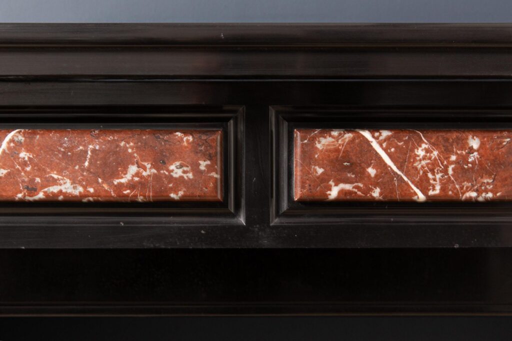 Antique Red and Black Marble Fireplace Surround