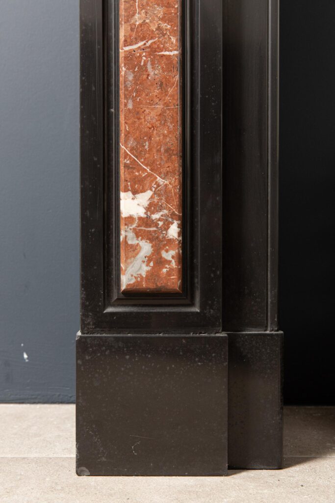 Antique Red and Black Marble Fireplace Surround