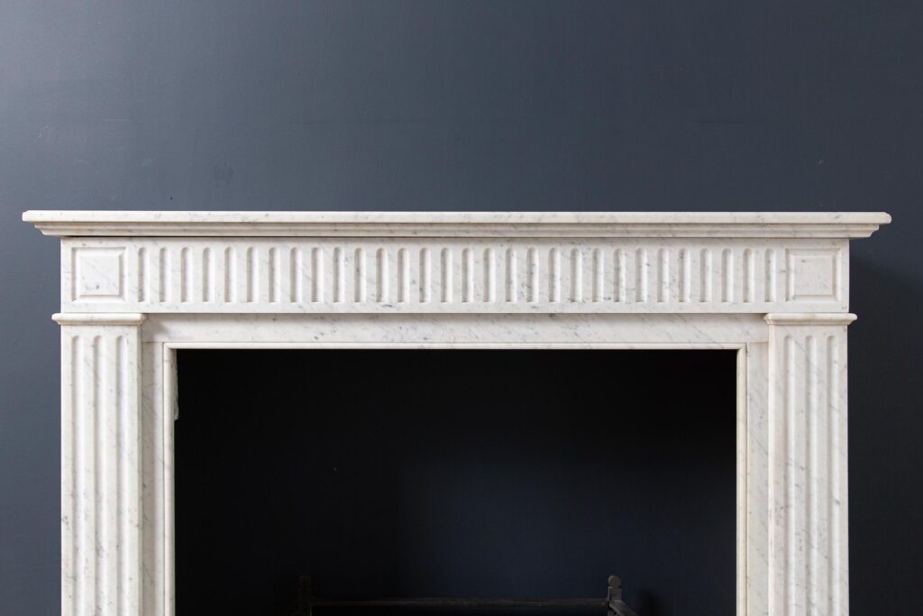 Carrara Marble White Antique Fireplace Surround