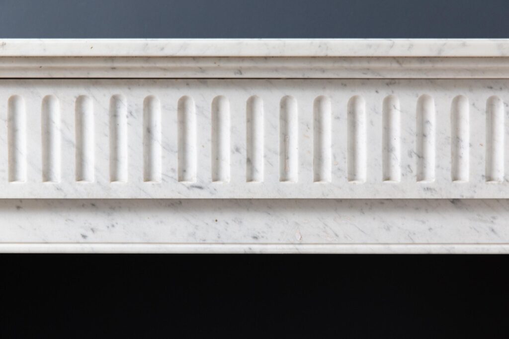 Carrara Marble White Antique Fireplace Surround