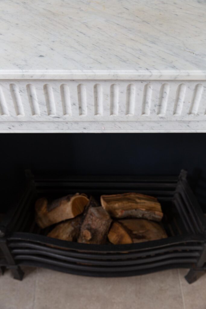 Carrara Marble White Antique Fireplace Surround