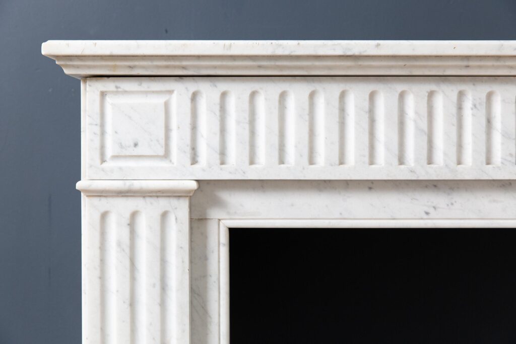Carrara Marble White Antique Fireplace Surround