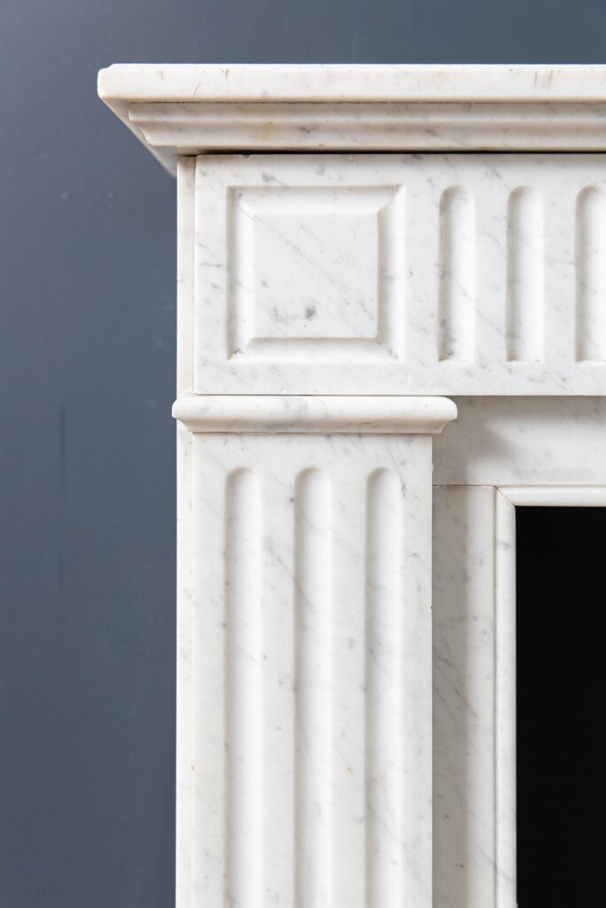Carrara Marble White Antique Fireplace Surround