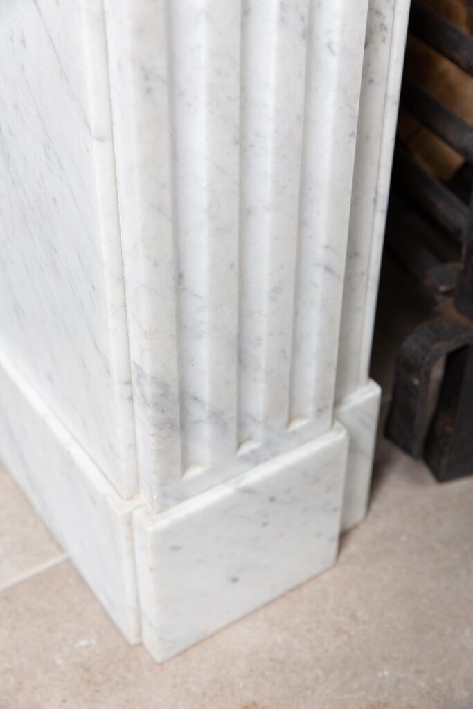 Carrara Marble White Antique Fireplace Surround