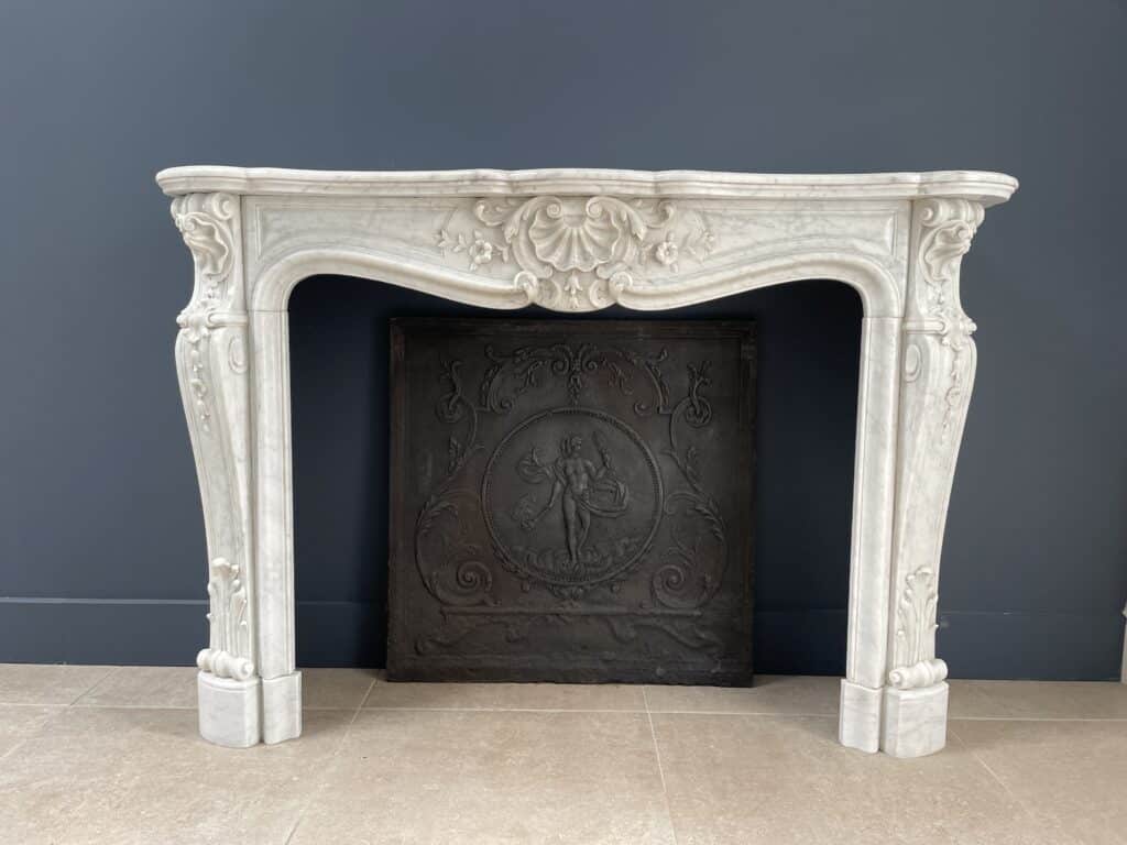 Franse Luxe Antieke Carrara Marmer Front Schouw