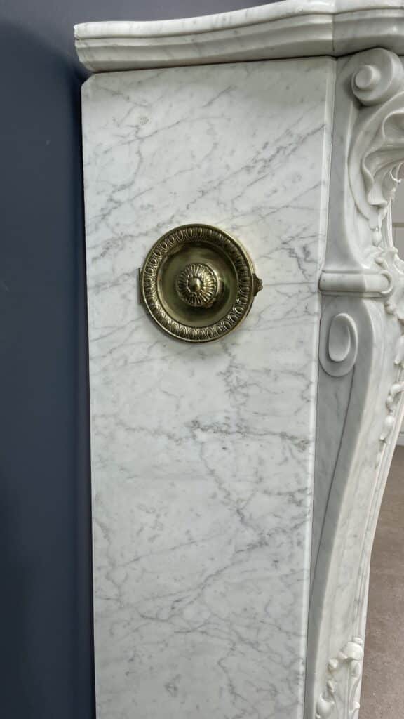 Franse Luxe Antieke Carrara Marmer Front Schouw