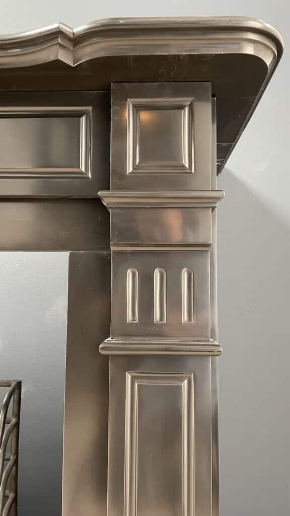 Beautifully Restored Antique Black Circular Fireplace