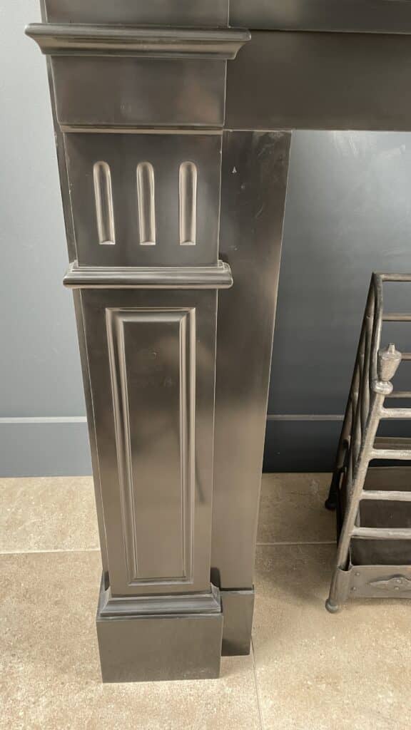 Beautifully Restored Antique Black Circular Fireplace