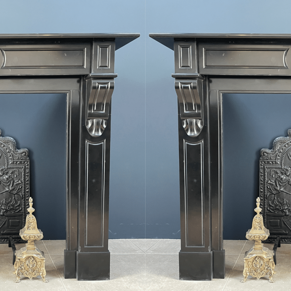 Set of Two Beautiful Marble Antique Circular Fireplaces
