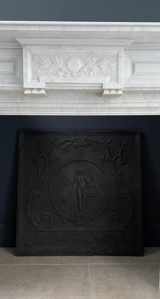 Carrara Marble Antique Front Fireplace White