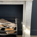 Antique fireplace white