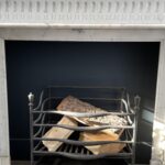 Antique fireplace white