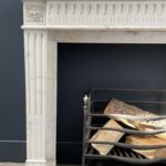 Antique fireplace white