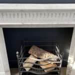 Antique fireplace white