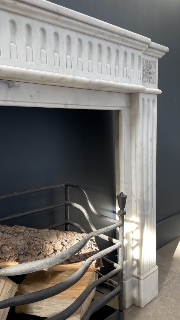 Antique fireplace white