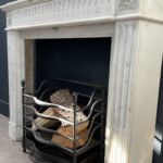 Antique fireplace white