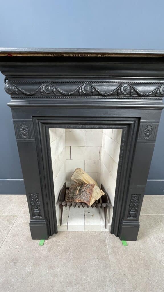 Antique English Cast-Iron Fireplace