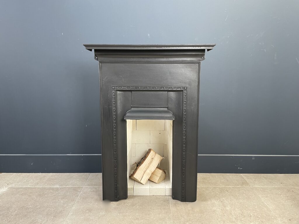 English Antique Cast-Iron Fireplace
