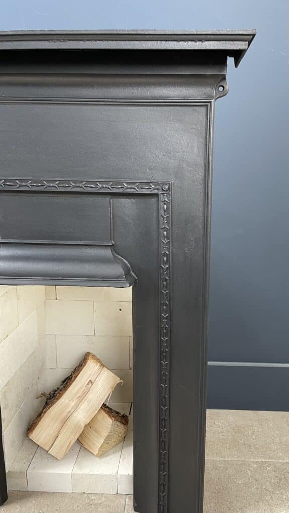 English Antique Cast-Iron Fireplace