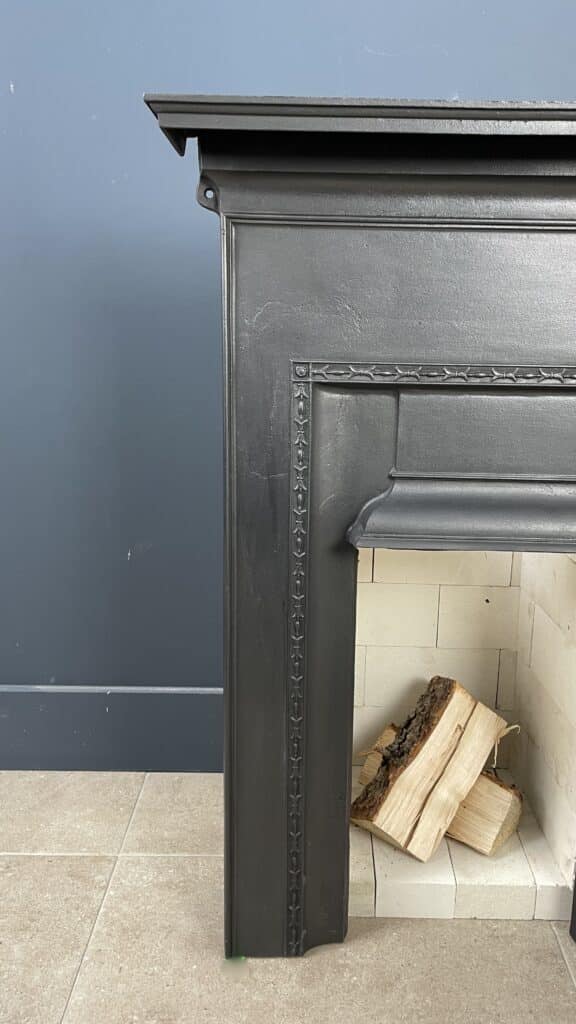English Antique Cast-Iron Fireplace