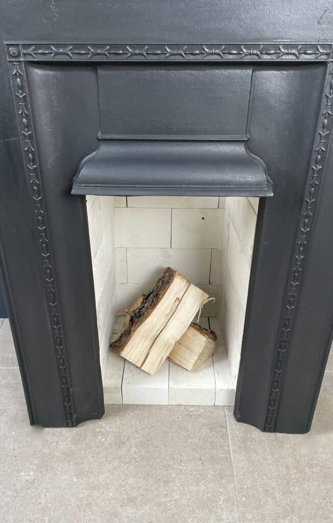 English Antique Cast-Iron Fireplace