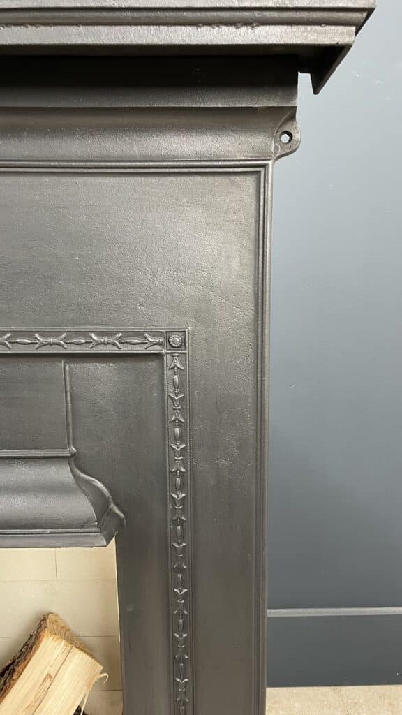 English Antique Cast-Iron Fireplace