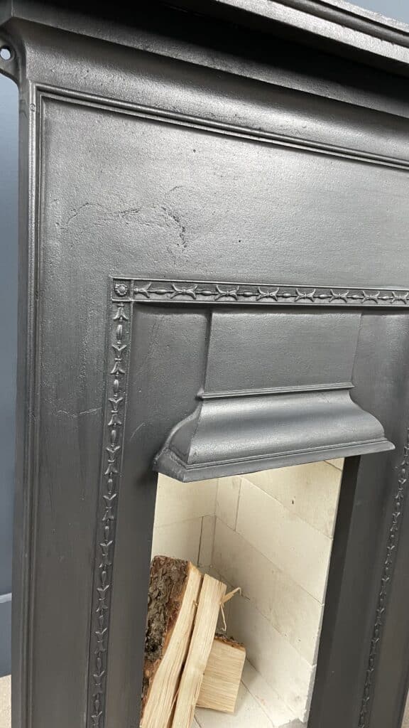 English Antique Cast-Iron Fireplace