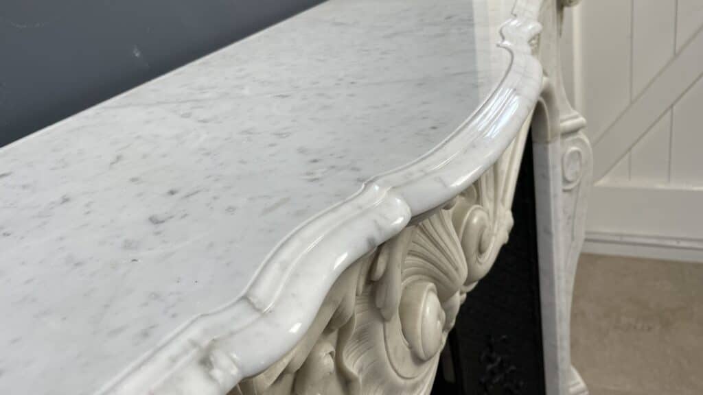 Luxury Antique French Front Shell Fireplace With Cast Iron Inset Fireplace