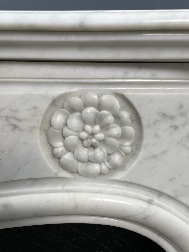 Luxury Antique French Front Shell Fireplace With Cast Iron Inset Fireplace