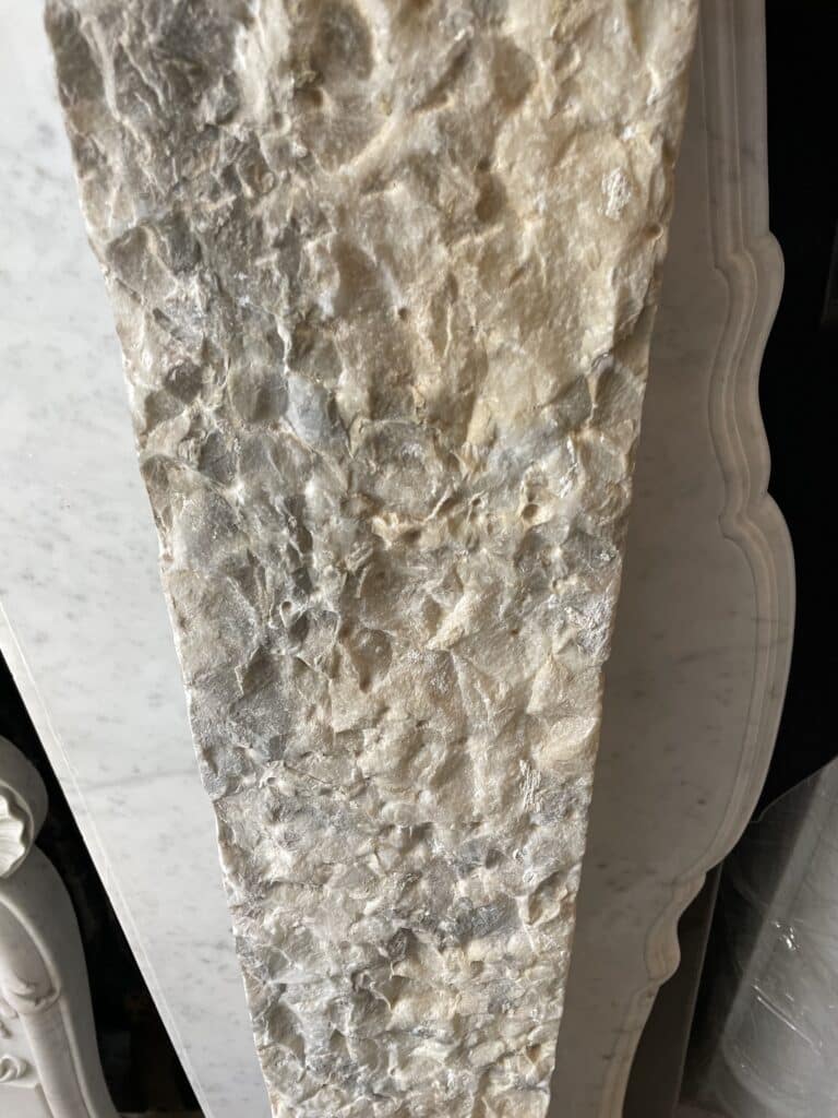 Exclusive Antique Front Fireplace In Beautiful Arabescato Marble