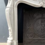 Fireplace white marble fireplace