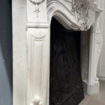 Fireplace white marble fireplace