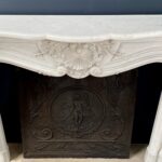 Fireplace white marble fireplace