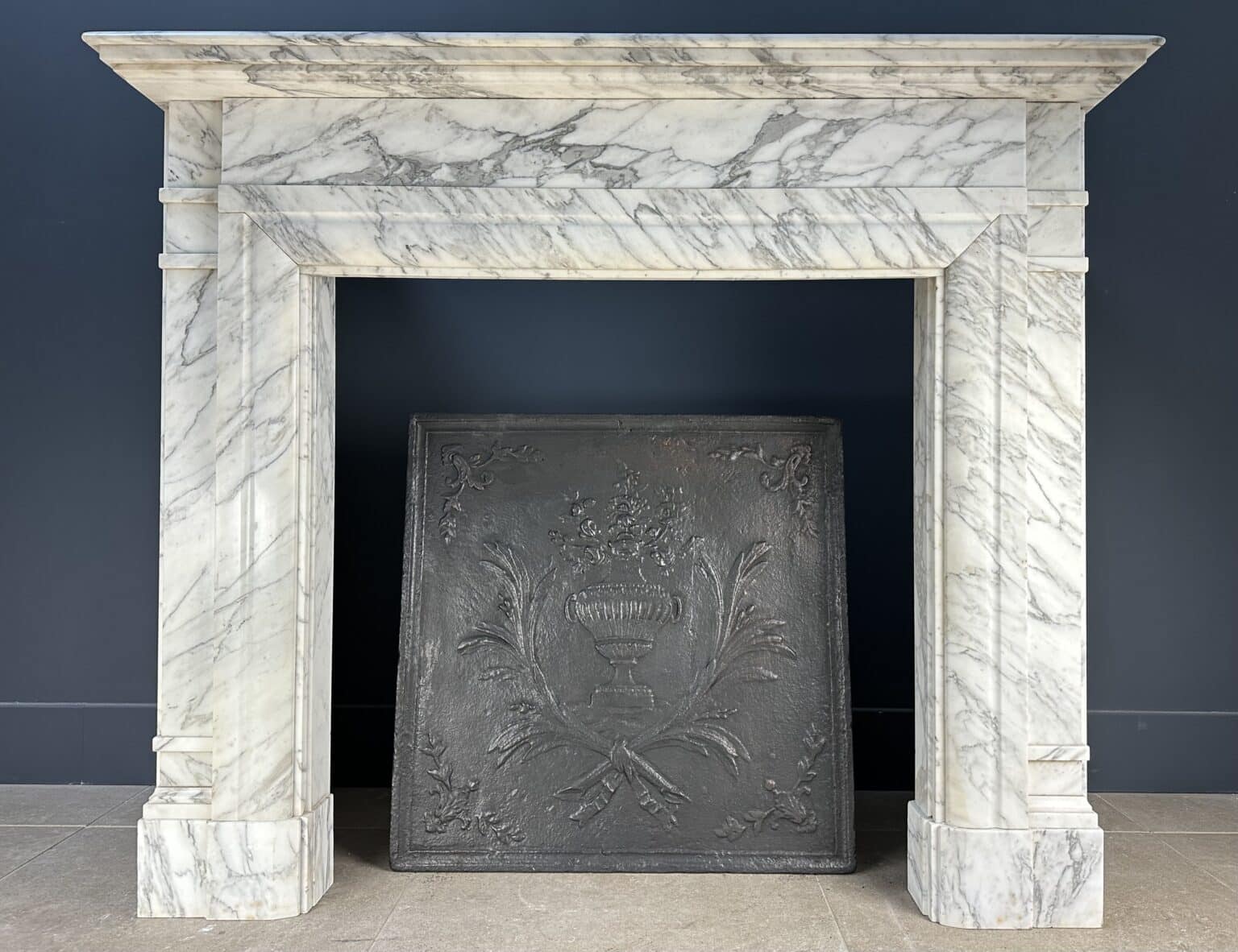 Beautiful Large Antique Cast-Iron Fireback