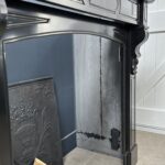 Antique Fireplace Black Marble fireplace Wood stove