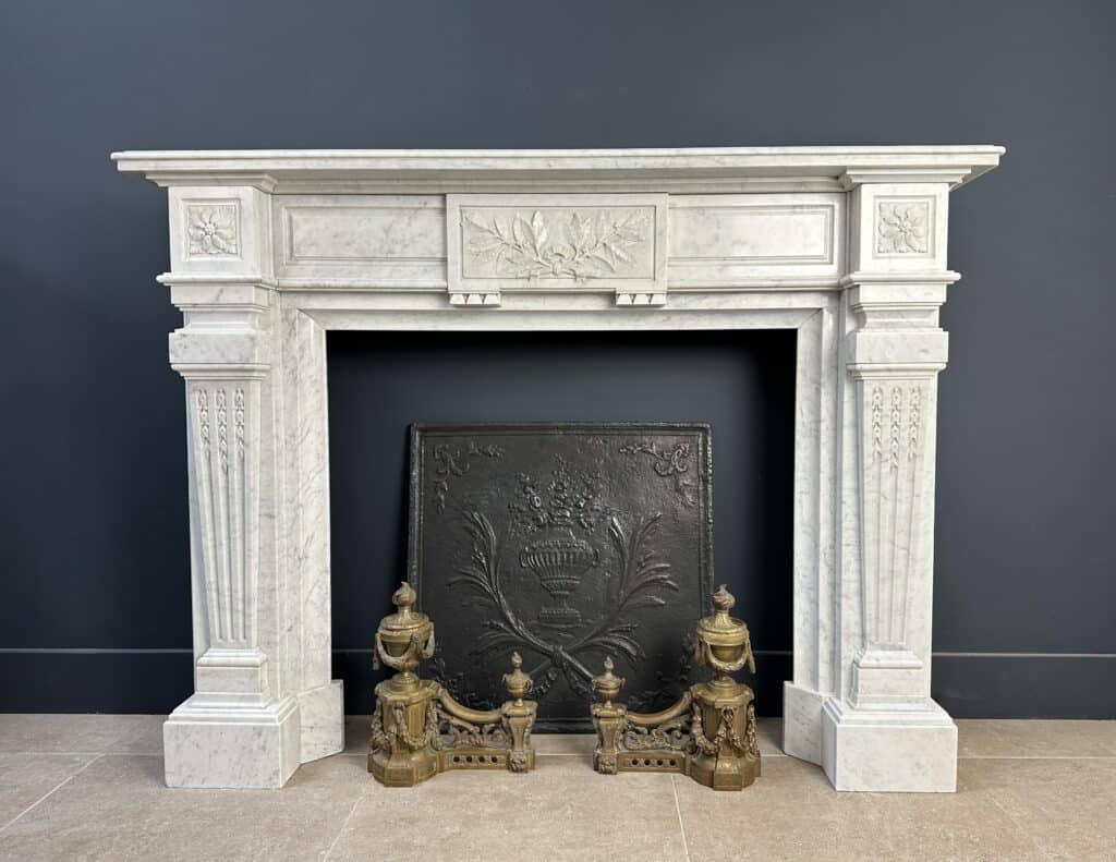 Prachtige Carrara Marmer Antieke Frontschouw Empire