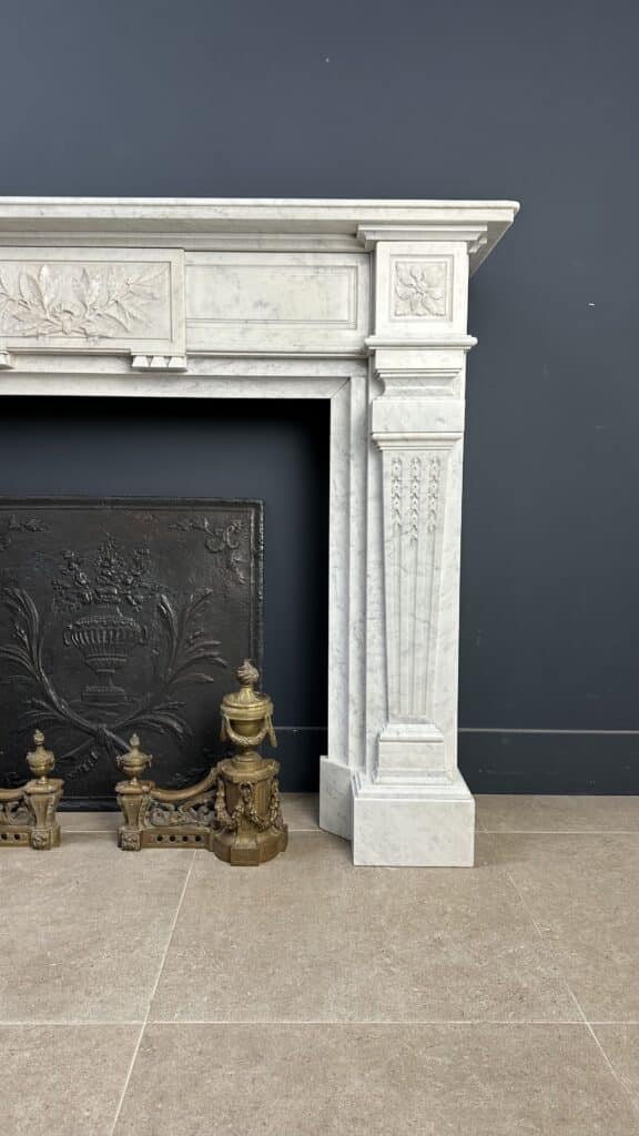 Prachtige Carrara Marmer Antieke Frontschouw Empire