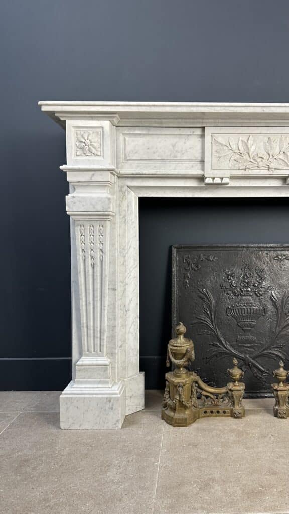 Prachtige Carrara Marmer Antieke Frontschouw Empire