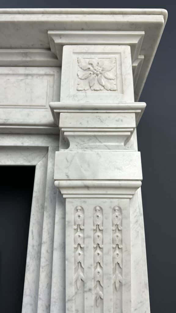 Prachtige Carrara Marmer Antieke Frontschouw Empire