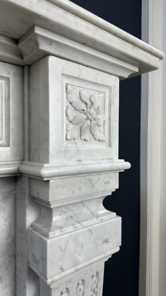 Prachtige Carrara Marmer Antieke Frontschouw Empire