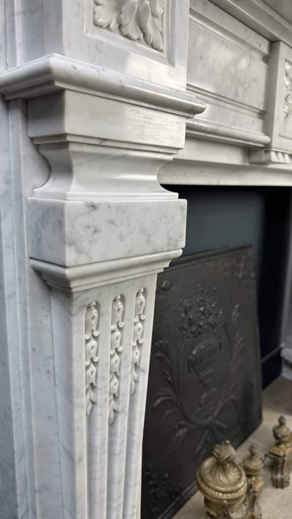 Prachtige Carrara Marmer Antieke Frontschouw Empire