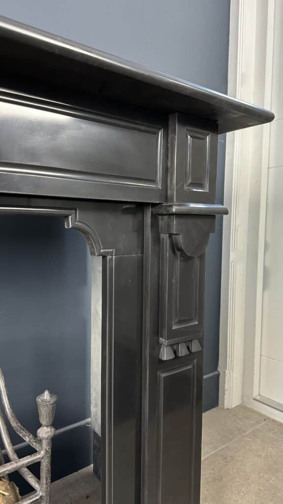 Antique Circular Black Marble Fireplace