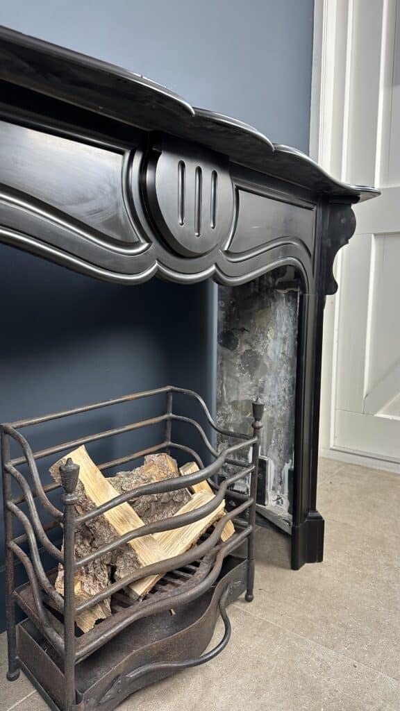 Antique 45-Degree Fireplace with Stylish Ornament: Timeless Elegance for Your Interior