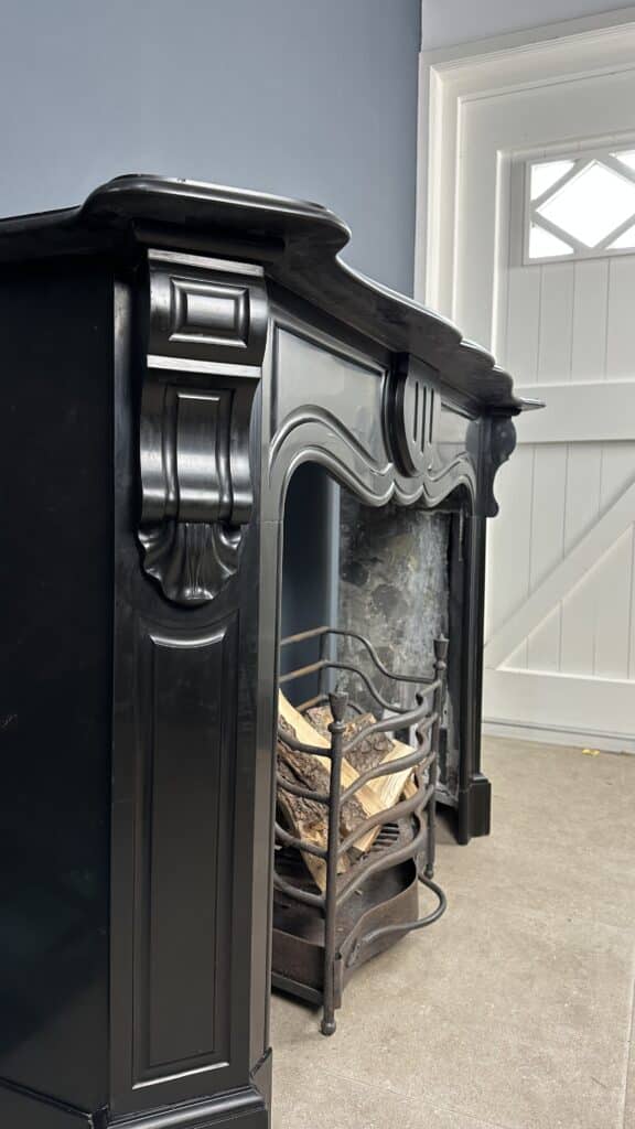 Antique 45-Degree Fireplace with Stylish Ornament: Timeless Elegance for Your Interior