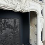 Antieke Franse Schelp Schouw Antqiue Marble Fireplace