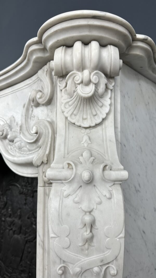 Antieke schouw wit Louis XV