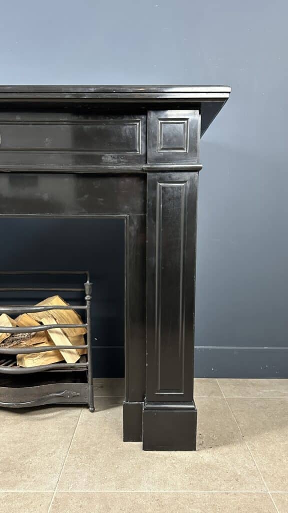 Black Antique Circular Fireplace Perfect Size